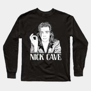 Retro Nick Cave smokes style Classic 80s Long Sleeve T-Shirt